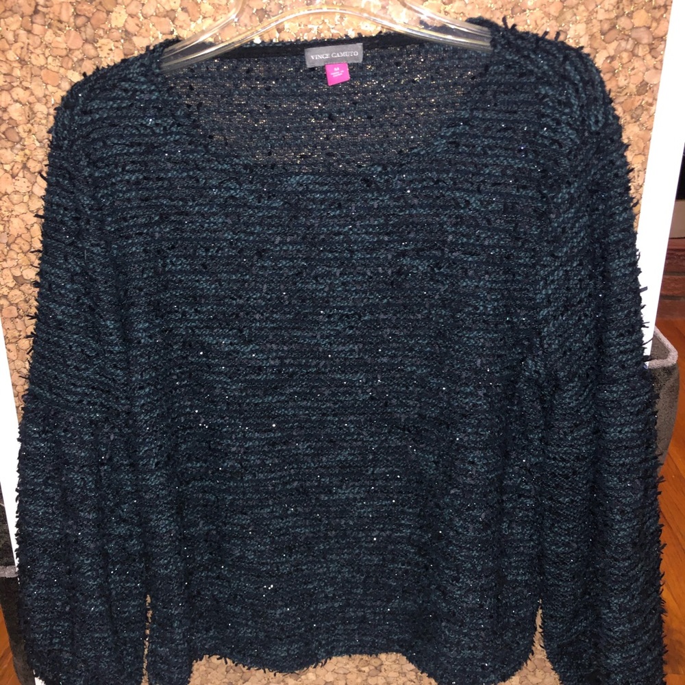 Vince Camuto sweater With metallic eyelash, medium